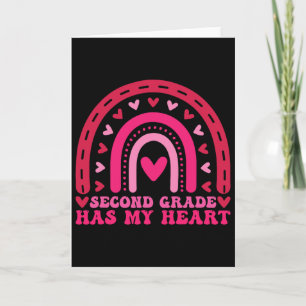 2nd Second Grade Has My Heart Valentine’s Day Teac Card