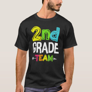 2nd Second Grade Team Teacher Student Happy Back T T-Shirt
