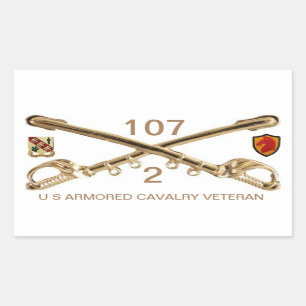 2ND Squadron 107th ACR Rectangular Sticker