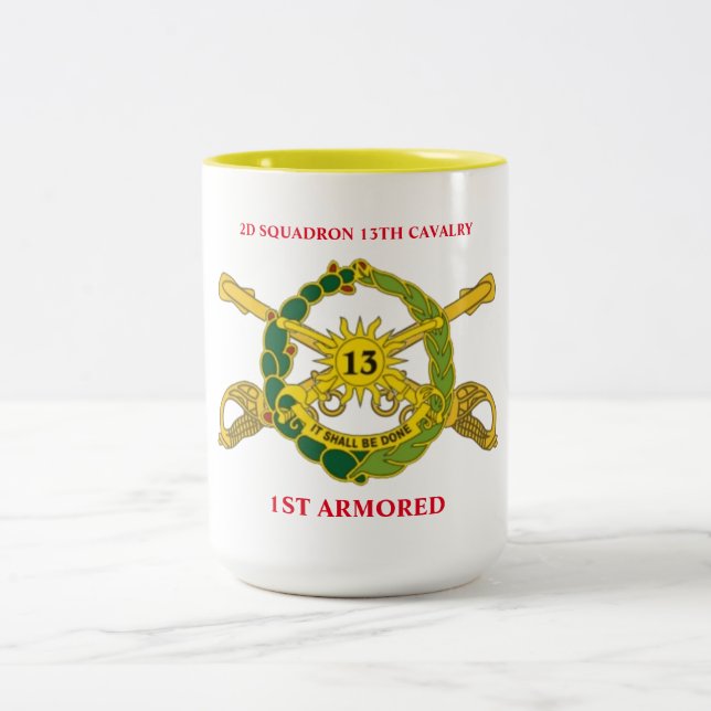 2ND SQUADRON 13TH CAVALRY 1ST ARMORED MUG (Center)