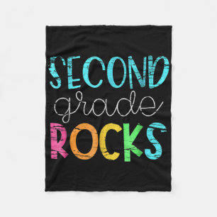 2nd Teacher Team - Second Grade Rocks Fleece Blanket