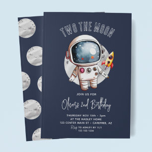 2nd Two The Moon Birthday Invitation