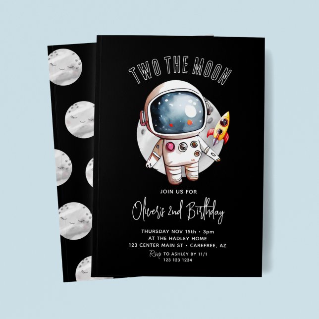 2nd Two The Moon Birthday Party Invitation (Creator Uploaded)