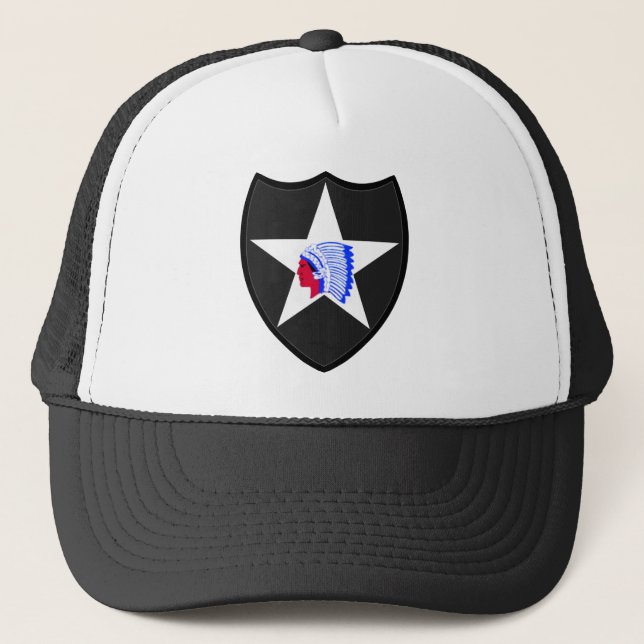 2nd U.S. Infantry Division Indianhead Trucker Hat (Front)