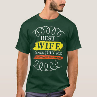 2nd Wedding Anniversary Best Wife Since July 2020 T-Shirt