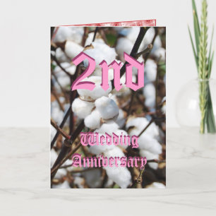2nd wedding anniversary card - Cotton