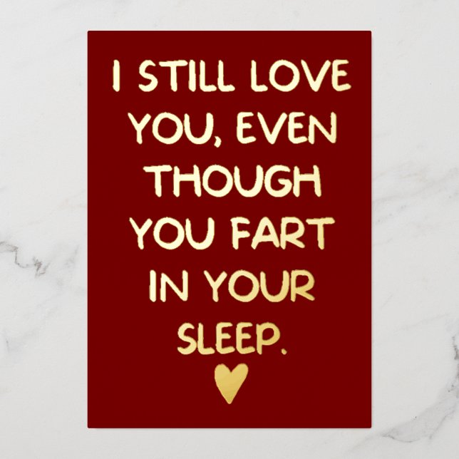 2nd wedding anniversary foil holiday card (Front)