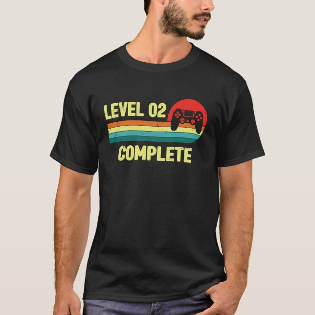 2nd Wedding Anniversary For Him Her  Level 2 Compl T-Shirt (Front)