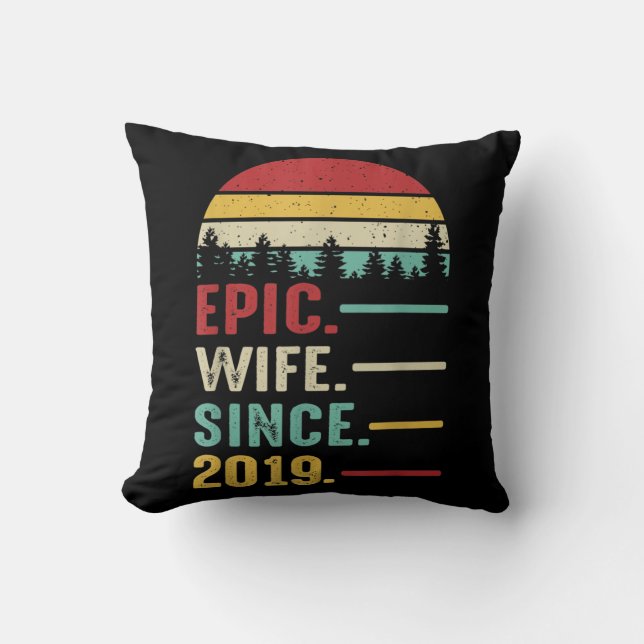 2nd Wedding Anniversary Gift for Her Epic Wife Cushion (Front)