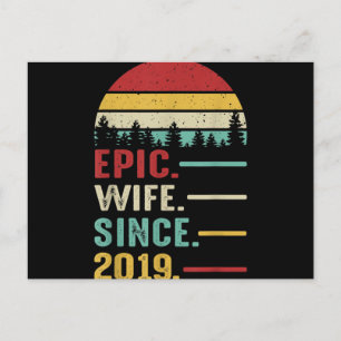 2nd Wedding Anniversary Gift for Her Epic Wife Holiday Postcard