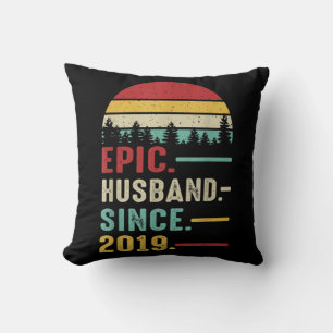 2nd Wedding Anniversary Gift for Him Epic Husband Cushion