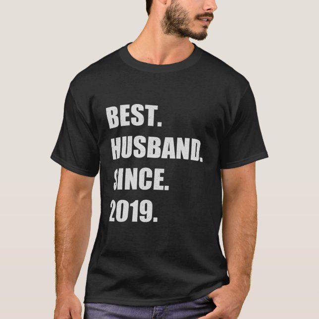 2Nd Wedding Anniversary Gift Him Best Husband Sinc T-Shirt (Front)
