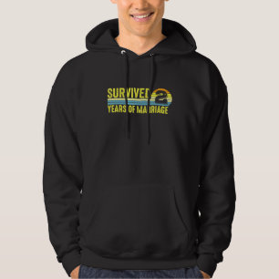 2nd Wedding Anniversary Husband Wife Couple Vintag Hoodie