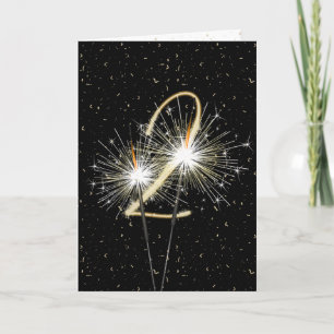2nd wedding anniversary sparklers card