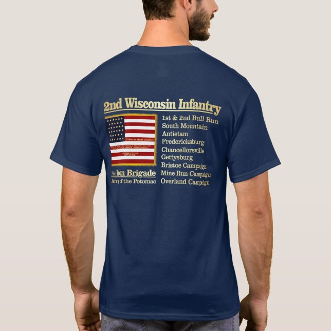 2nd Wisconsin Infantry (BH) T-Shirt (Back)