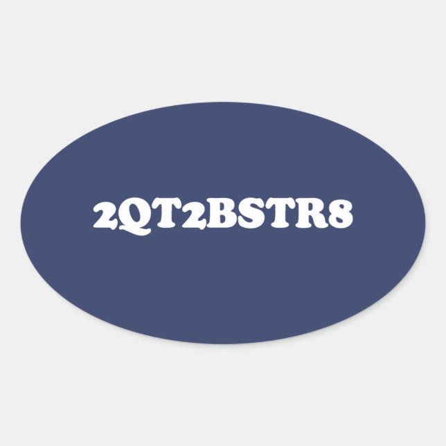 2QT2BSTR8 OVAL STICKER (Front)