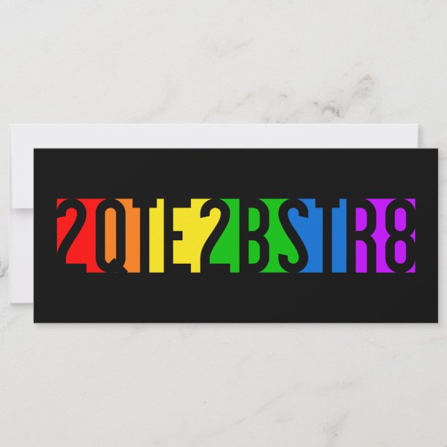 2QTE2BSTR8 invitation, customise Invitation (Front)