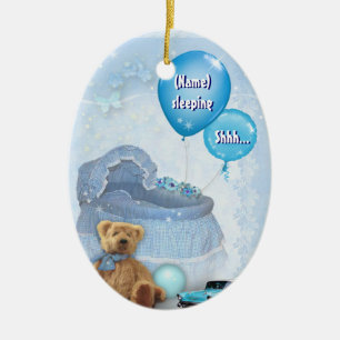 2sided customisable Baby Door Hanger Ceramic Ornament