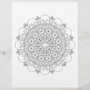 2spooky Halloween Skeleton Mandala Colouring Page