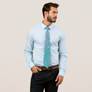 2tone colour glitter green & powder blue light cya tie