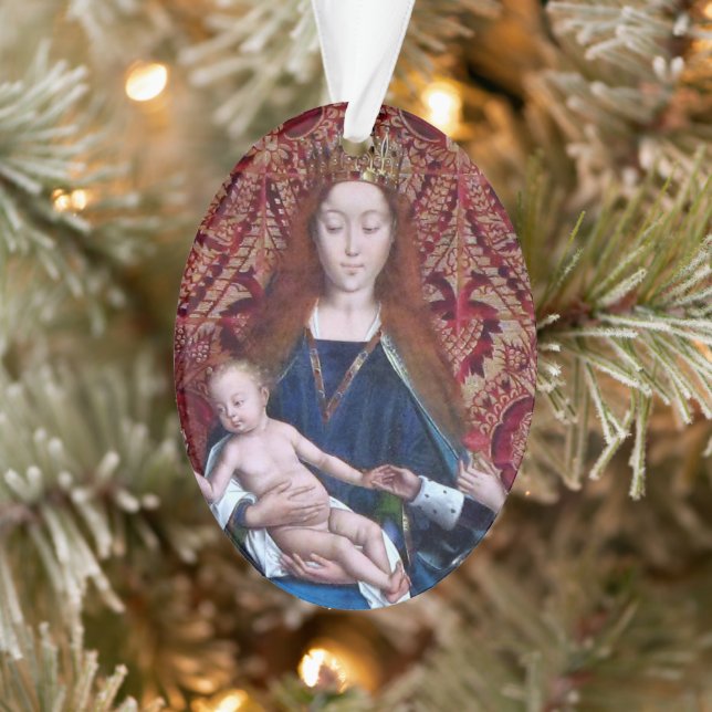 2x Enthroned Madonna and Child (detail; M 070) Ornament (Tree)