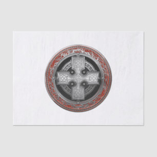 [300] Ancient Celtic Sacred Silver Knot Cross Tissue Paper