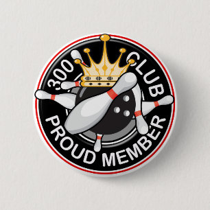 300 Club Bowling Button