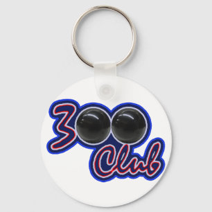 300 CLUB - PERFECT GAME IN BOWLING (BLUE) KEY RING