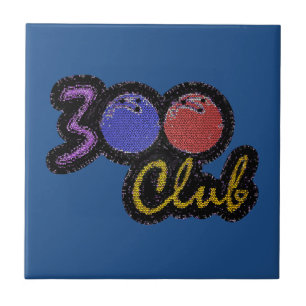 300 CLUB PERFECT GAME IN BOWLING CERAMIC TILE