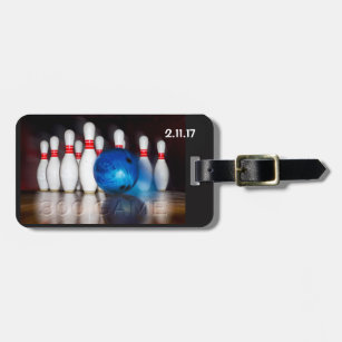 300 Game Ball and Pins Luggage Tag