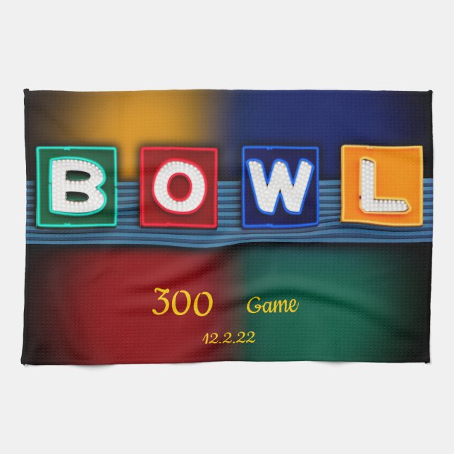 300 Game, or high game of your choice, Towel (Horizontal)