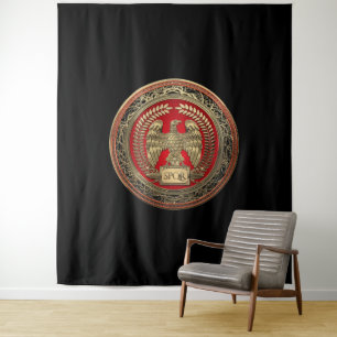 [300] Gold Roman Imperial Eagle Tapestry