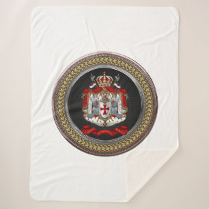 [300] Knights Templar Coat of Arms Sherpa Blanket