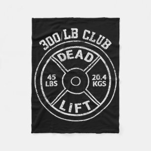 300 Lbs Pound Dead Lift Club Gym Weightlifting Pow Fleece Blanket