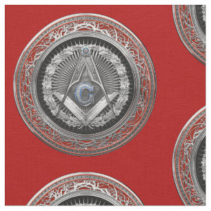 [300] Master Mason - Silver Square & Compasses Fabric