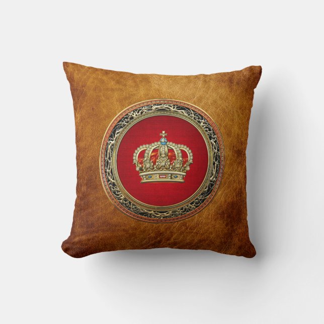 [300] Prince-Princess King-Queen Crown [Belg.Gold] Cushion (Front)