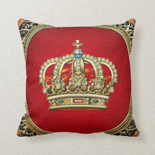 [300] Prince-Princess King-Queen Crown [Belg.Gold] Cushion