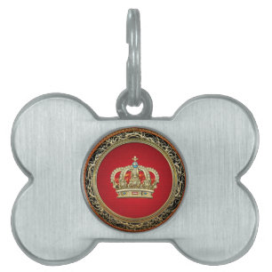 [300] Prince-Princess King-Queen Crown [Belg.Gold] Pet Tag