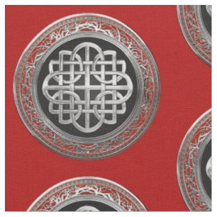 [300] Sacred Celtic Silver Knot Cross Fabric