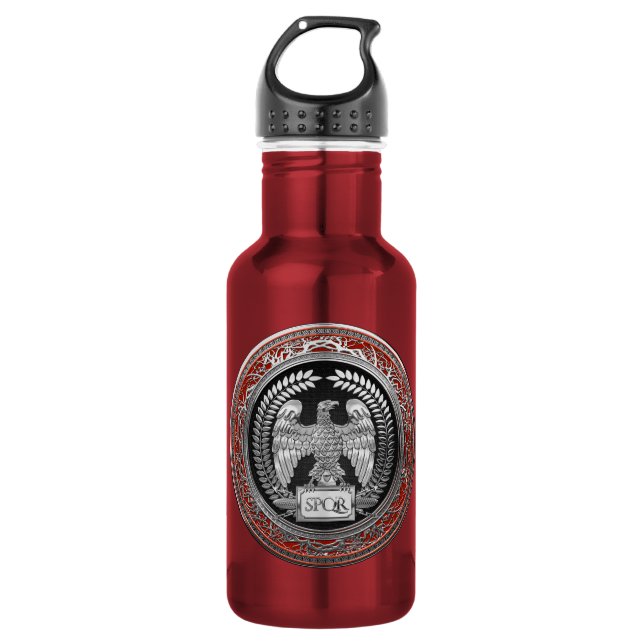 [300] Silver Roman Imperial Eagle 532 Ml Water Bottle (Front)