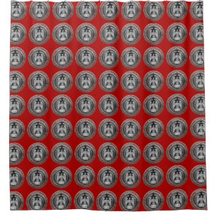 [300] Silver Roman Imperial Eagle Shower Curtain