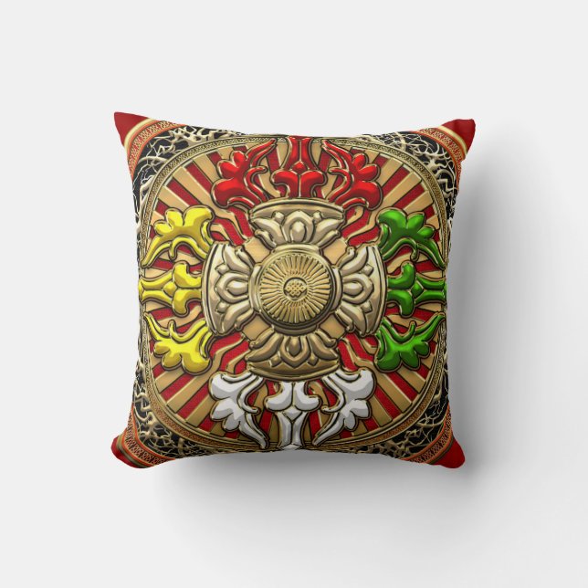 [300] Tibetan Double Dorje Mandala Cushion (Front)