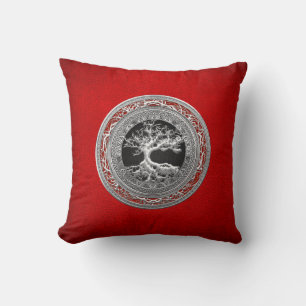 [300] Treasure Trove: Celtic Tree of Life [Silver] Cushion