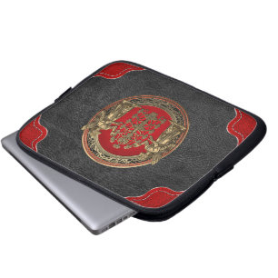 [300] Two Gold Ninurtas with Tree of Life Laptop Sleeve