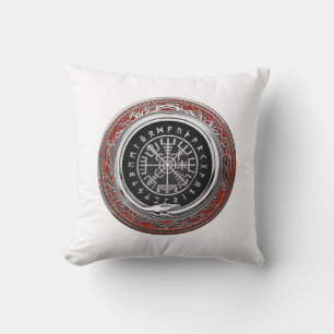 [300] Vegvisir - Viking Silver Magic Runic Compass Cushion