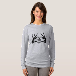 303 Skull Heart Hands LOGO T-Shirt