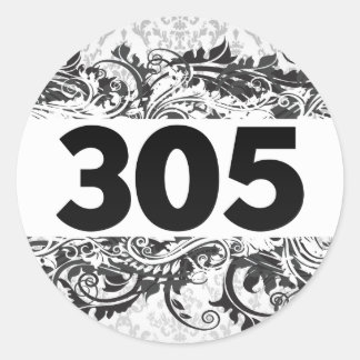 305 CLASSIC ROUND STICKER