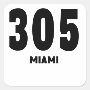305 Miami Square Sticker
