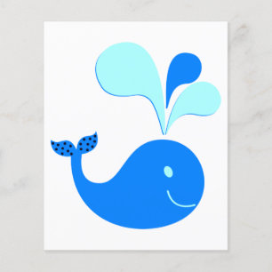 307607 CUTE CARTOON BLUE WHALE GRAPHICS FLYER