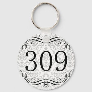 309 Area Code Key Ring